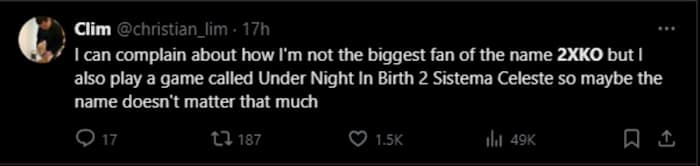 It's not the worst fighting game title.